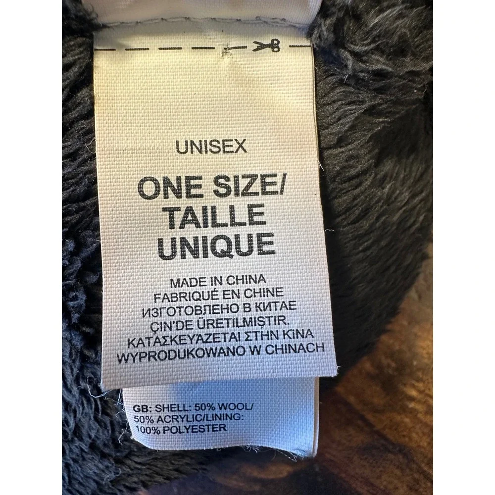The North Face Cable Knit Beanie Gray‎ Wool Blend Fleece Lined Winter Hat Unisex